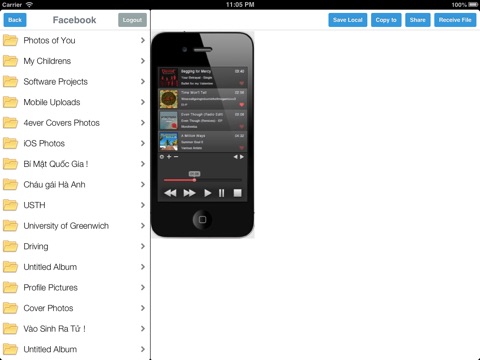 File Cloud (Download and Manage File for Dropbox, Gmail, Facebook, Skydrive) screenshot 2