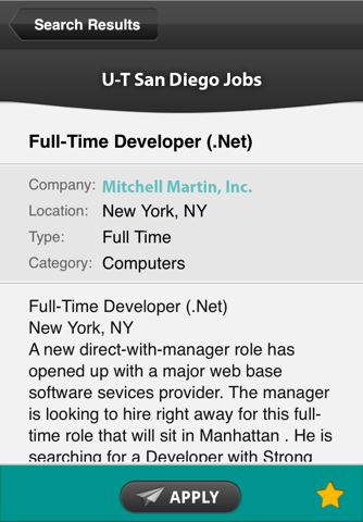 Screenshot of U-T Jobs