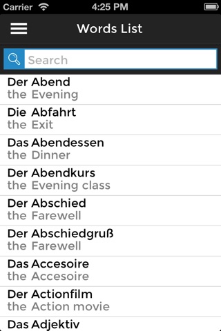 Learn German Nouns Der Die Das Pro screenshot 4