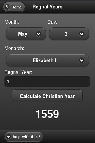 Historical English Calendar screenshot 3