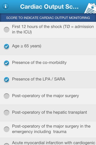 Cardiac Output Score screenshot 2