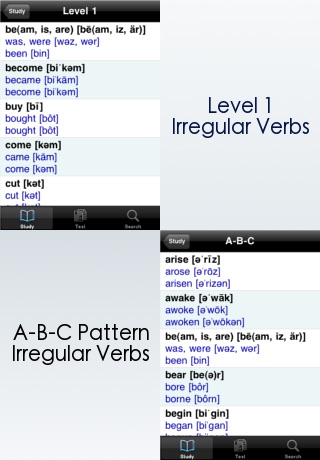 English Irregular Verbs 250 screenshot 2