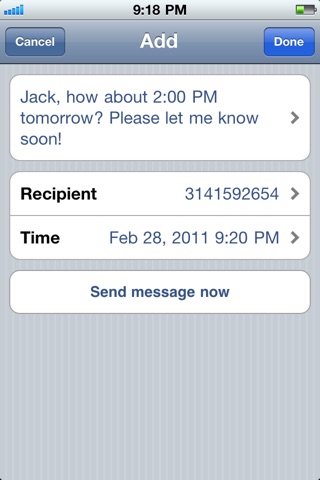 SMS Timer screenshot 2