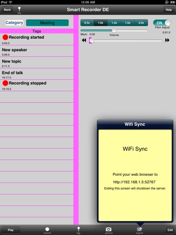 Скриншот из Smart Recorder DE Classic for iPad - The music and voice recording app