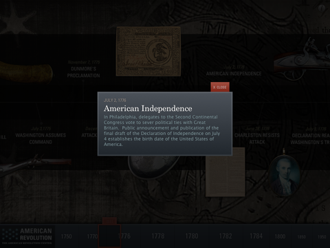 American Revolution Interactive Timeline for iPad screenshot 3