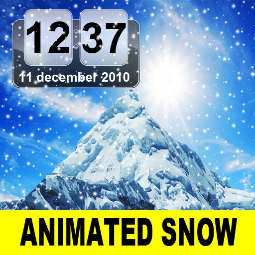Snow Mountain Animated Clock icon