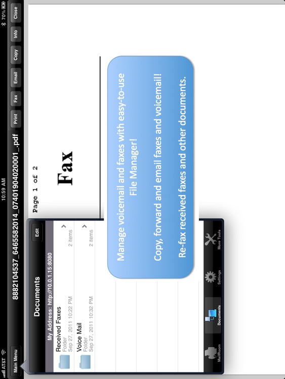 My Toll Free Number Lite - with VoiceMail and Fax - for iPad screenshot-4