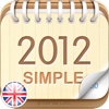 2012 UK Calendar : Simple