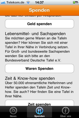 Tafel Deutschland e.V. screenshot 2
