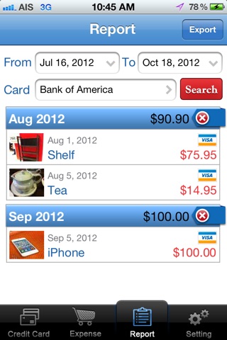 CreditCard Expense screenshot 4