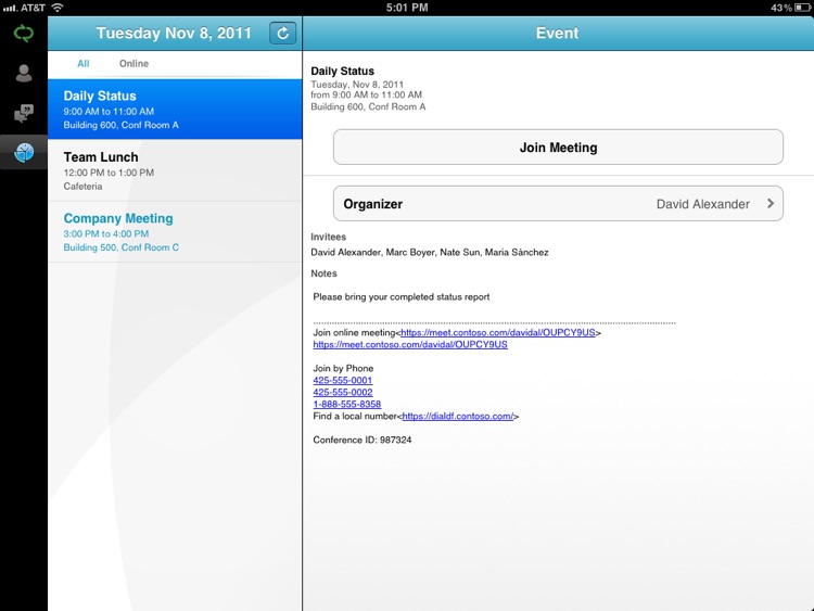 Microsoft Lync 2010 for iPad