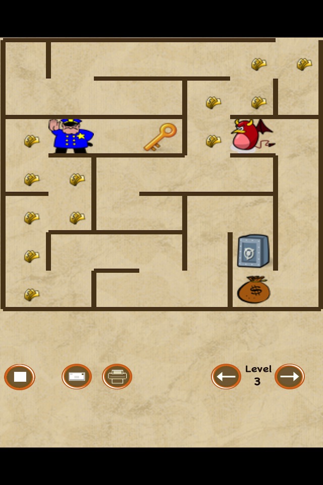 Police and Robber Maze (catch the money before the crook) screenshot 2