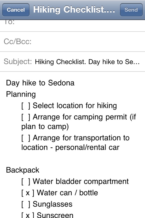 Hiking Checklist screenshot-4