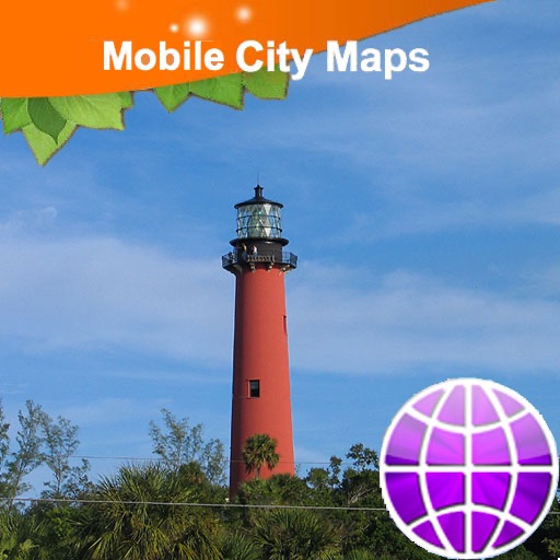 Jupiter, Palm Beach, Street Map. icon