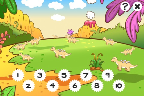123 A Dinosaurs Counting Game for Children: Learn to count the numbers 1-10 with endangered animals screenshot 2