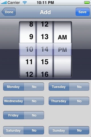Timetable screenshot 2