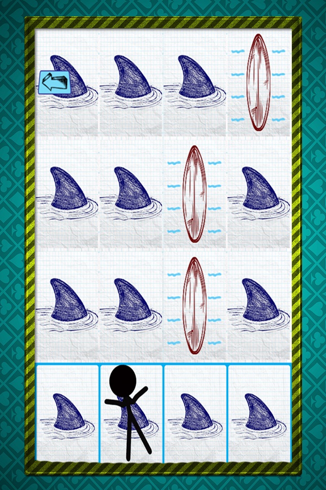 Stick-man Doodle Steps: Dont Step on The Shark Fins screenshot 2