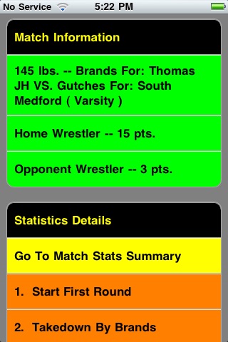 Quick Stats for Wrestling screenshot 2