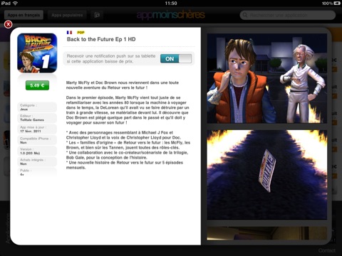 appmoinschères pour iPad screenshot 3