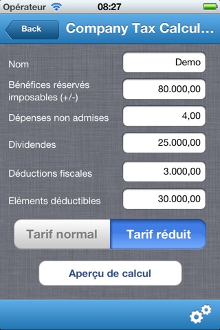 Company Tax Calculator. screenshot 2