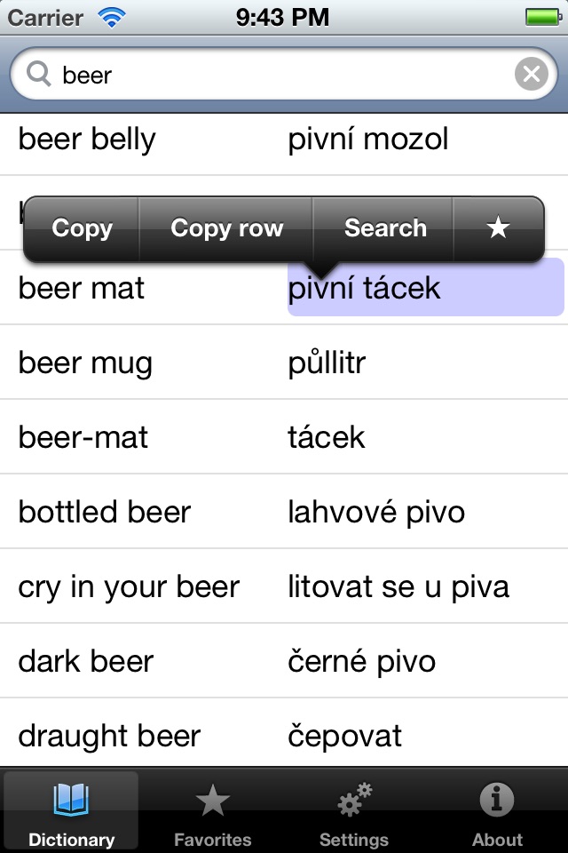 Offline English-Czech Dictionary screenshot 2