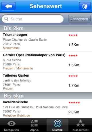 Paris Multimedia Travel guide in German screenshot 3