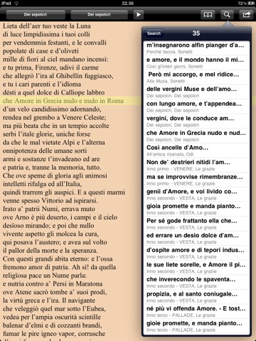 Foscolo: Tutte le poesie for iPad screenshot 3