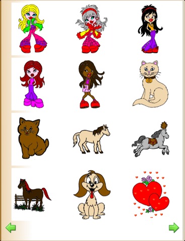 Livre de Coloriages pour les filles pour iPad avec des crayons de couleurs - 36 dessins à colorier avec des princesses, des fées, des chevaux et plus - HD screenshot 4