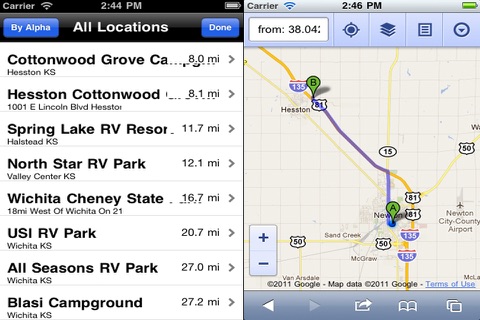 Find Nearest Campgrounds screenshot 2