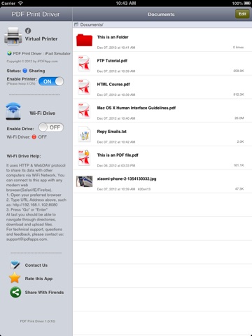 PDF Print Driver for iPad screenshot 2