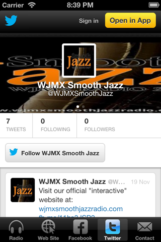 WJMX Smooth Jazz Radio screenshot 3