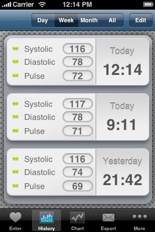 BP Logs血圧の記録 screenshot1