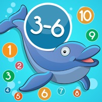 海の動物について子供年齢3-6のための数学のゲーム：数字1〜20をご覧ください。幼稚園、海、水、魚、亀、ウナギ、イルカやカニとの幼稚園や保育園のためのおかしいゲームや演習
