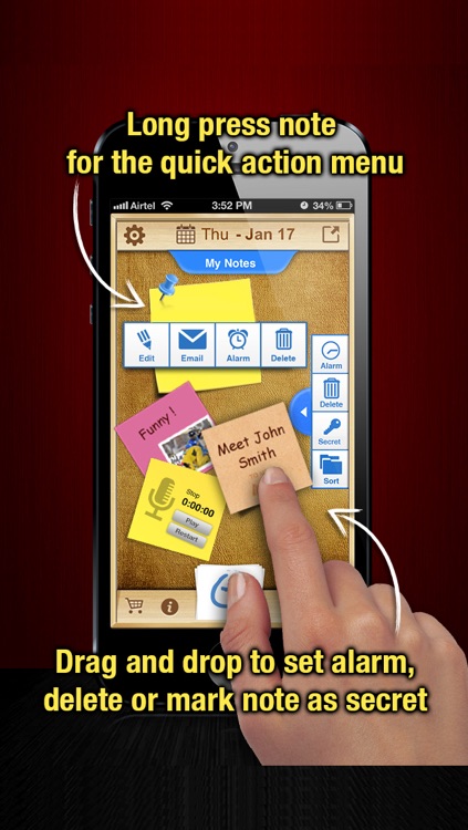 StickMe Notes - Beautiful Checklist Reminder - ToDo Task Lists & Personal Sticky Notepad Application With Alarm screenshot-3