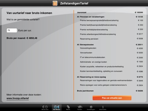 ZelfstandigenTarief-HD screenshot 3