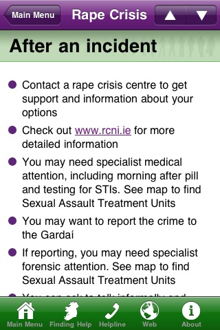 Rape Crisis Ireland App screenshot 4