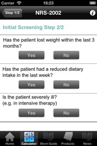 B. Braun NuTRIscreen screenshot 3