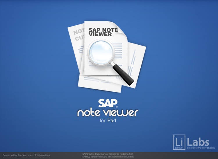 SAP Note Viewer for iPad