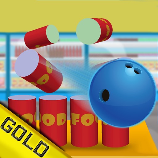 Grocery destruction party : food can air bowling game - Gold Edition icon