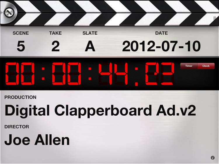 Digital Clapperboard - Timecode Sync and Video Slate screenshot-3