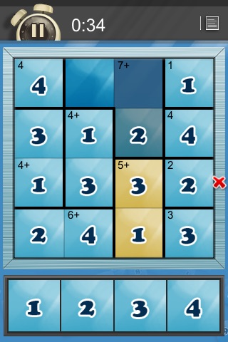 a blue yukendo - Sudoku / KenKen variant screenshot 2