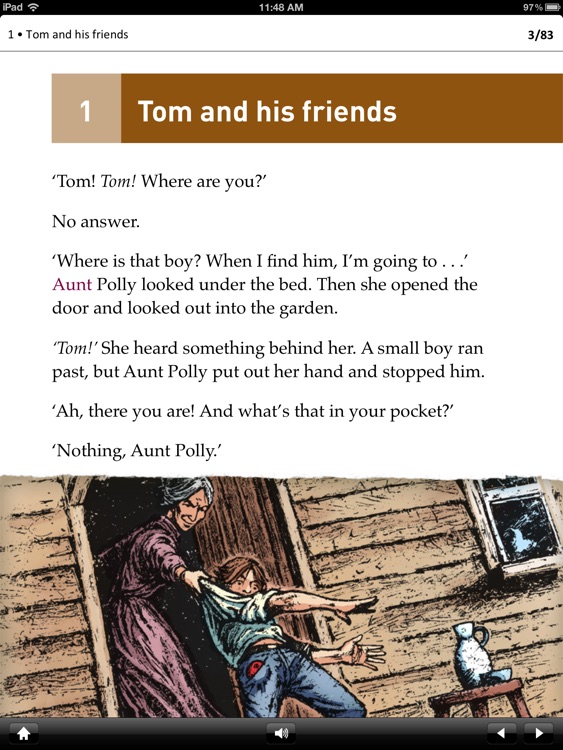 The Adventures of Tom Sawyer: Oxford Bookworms Stage 1 Reader (for iPad)