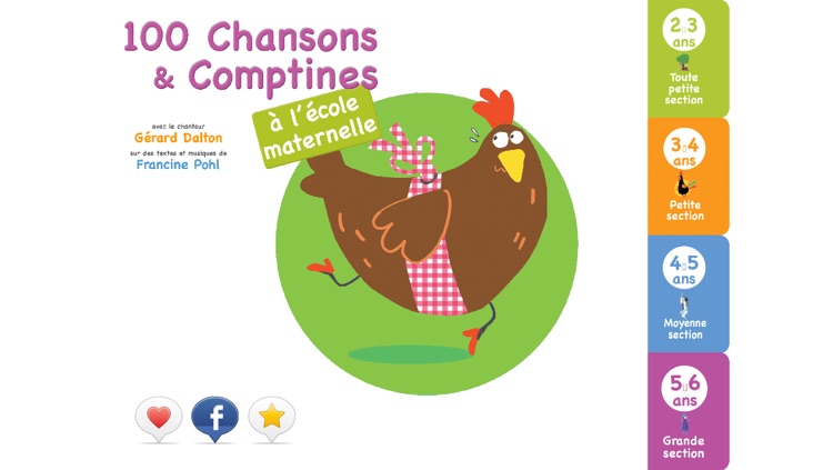 48 Chansons & Comptines à l'école maternelle - Une app musicale en 4 parties : Toute Petite Section, Petite Section, Moyenne Section, Grande Section