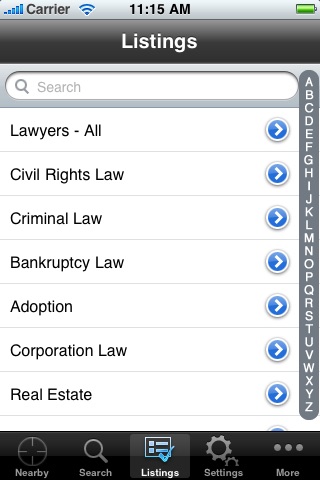 Lawyerslog for the iPhone screenshot 4