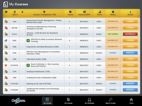 Care2Learn University for iPad screenshot 2