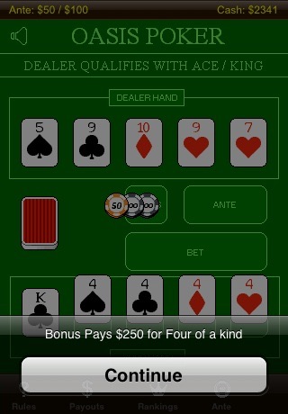 Oasis Poker screenshot 2