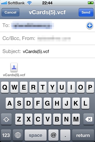 vCards Share screenshot 3