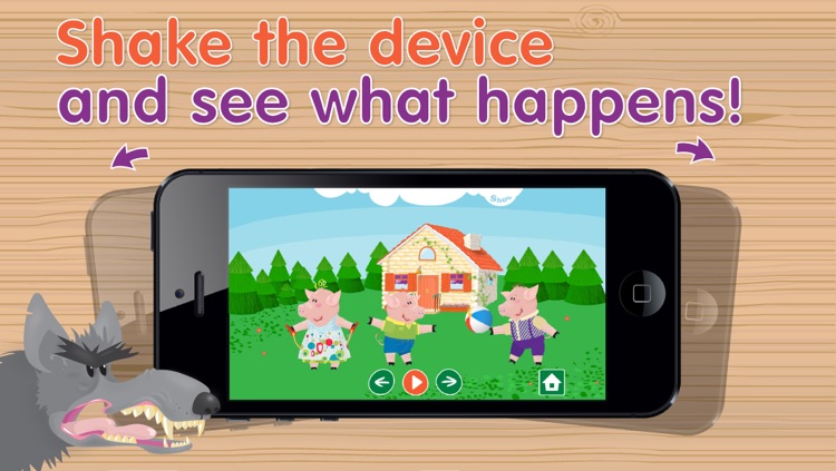 Kids Apps ∙ The Three Little Piggies and Big Bad Wolf.