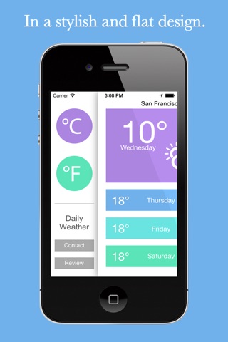 Weather - Your daily weather in a flat design screenshot 3