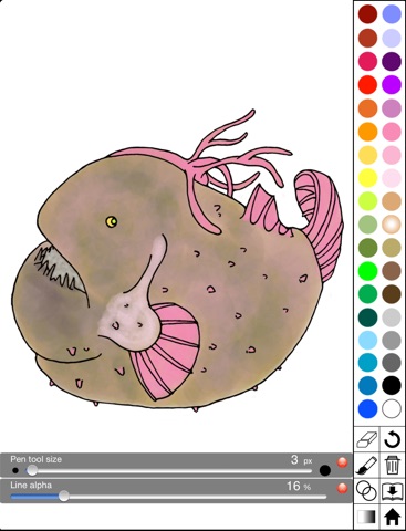 Deep-sea fish super coloring book screenshot 2